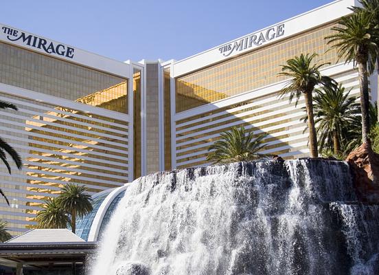 Caesar's Palace and Mirage Volcano