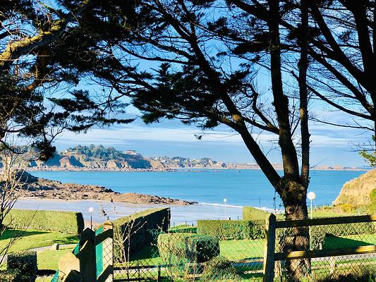 Camping du Port Blanc Dinard - Vue Mer - Acces direct plage