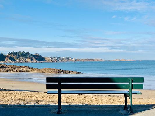 Camping du Port Blanc Dinard - Vue Mer - Acces direct plage